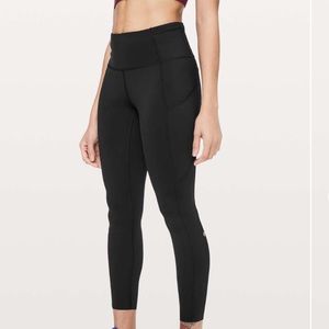 Lululemon Fast & Free 7/8 Tight II *Non-Reflective Nulux 25" size 4 in Black